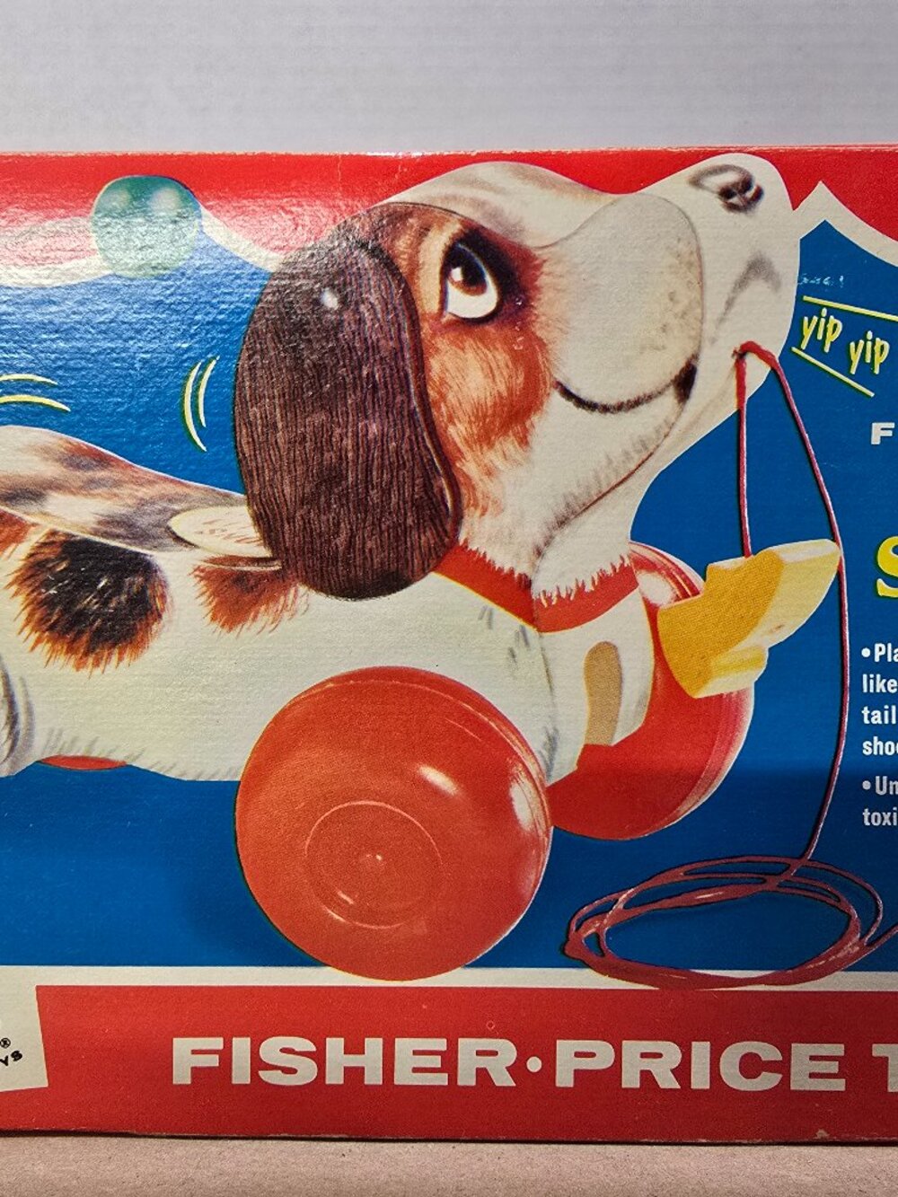 Fisher-Price Vintage Little Snoopy Pull Toy #693  Original Box 1965